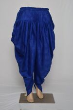 Indian Punjabi Solid Dhoti Salwar Stylish Tulip Pants in Blue Free Size, used for sale  Shipping to South Africa