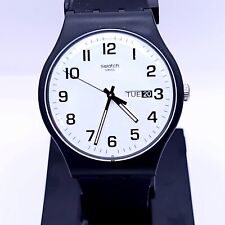 Reloj Swatch dos veces más para hombre 41 mm negro blanco fecha batería nueva segunda mano  Embacar hacia Argentina