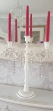 Candelabra white shabby for sale  Shipping to Ireland