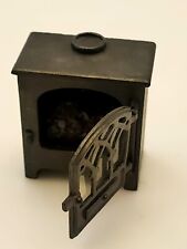 Doll's House Furniture Cast Iron Stove Log Burner Fire Etc for sale  Shipping to South Africa
