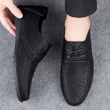 Sapatos casuais masculinos de couro ecológico confortáveis de alta qualidade tornozelo macio antiderrapante comprar usado  Enviando para Brazil