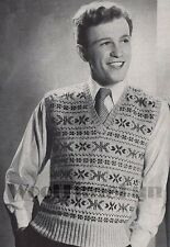 Knitting pattern men for sale  WIDNES