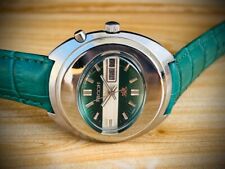 Relógio masculino vintage Ricoh mostrador verde 21J automático raro 40mm, usado comprar usado  Enviando para Brazil