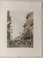 1861 litografia acquerellata usato  Marano Di Napoli