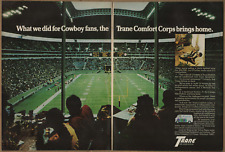 Aire acondicionado Trane 1973 en el estadio de Texas de la NFL anuncio estampado vintage fanáticos de los vaqueros segunda mano  Embacar hacia Argentina