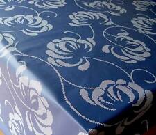 Cotton tablecloth washable by the meter dark blue velvet for sale  Shipping to South Africa