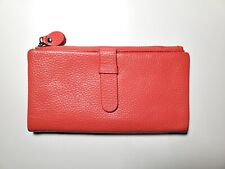 Carteira/bolsa feminina de couro bifold coral comprar usado  Enviando para Brazil