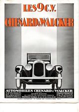 Chenard walker catalogue d'occasion  La Garenne-Colombes