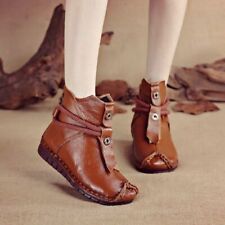 Usado, Sapatos de neve lisos outono inverno botas vintage femininas couro macio tornozelo botas comprar usado  Enviando para Brazil