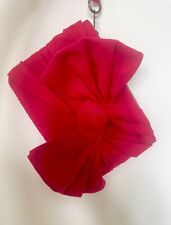 Fenn Wright Manson clutch bag raspberry pink red giant bow soft zip up for sale  Shipping to South Africa