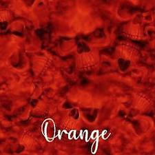 Reaper Skulls Orange vinyl Wrap air release MATTE Finish 12"x12" for sale  Shipping to South Africa