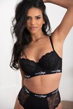 POUR MOI Black Logo Underwired Bra, US 38DDDD/G, UK 38F, NWOT for sale  Shipping to South Africa