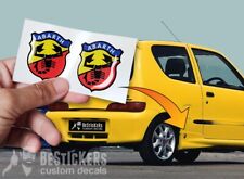 2 ADESIVI resina stemma rilievo 3d restauro minigonne fiat Seicento abarth na sprzedaż  Wysyłka do Poland