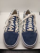 Vans Old Skool Zapatos de Patín Azul Gamuza, Blanco/Azul a Cuestas Top Bajo Para Hombre 10, usado segunda mano  Embacar hacia Argentina