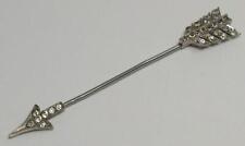 Juego de alfiler/broche de flecha vintage de plata esterlina y diamantes (6,7 cm) - c1980 segunda mano  Embacar hacia Argentina