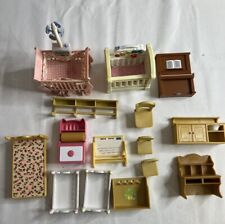 Dollhouse Furniture Lot Some Loving Family Musical Cribs Beds Chairs Misc for sale  Shipping to South Africa