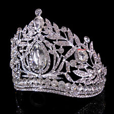 Coroa de tiara de formatura 10 cm de altura grande adulto gotejamento cristal casamento rainha noiva concurso comprar usado  Enviando para Brazil