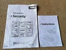 Thule Roof Box Instruction Manual Book Leaflet Paper  for sale  Shipping to South Africa