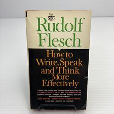 Rudolf Flesch Como Escrever Fale e Pense Mais Efetivamente 1963 1ª Impressão PB comprar usado  Enviando para Brazil