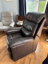 brown leather recliner chair for sale  DONCASTER