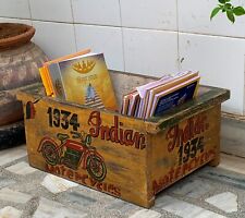 Antigua librería de madera de colección biblioteca caja pintada a mano carro de almacenamiento decoración del hogar segunda mano  Embacar hacia Argentina