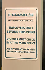 Usado, Placa somente para funcionários da Frank's International! Perfuração offshore de serviços de petróleo e gás  comprar usado  Enviando para Brazil