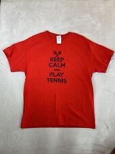 Camiseta Keep Calm and Play Tenis Unisex Camiseta Roja Talla Grande segunda mano  Embacar hacia Argentina