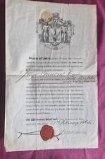 Historic document prussian for sale  DARTFORD
