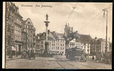 POLAND Warszawa Postcard 1910s Plac Zamkowy Tramwaj na sprzedaż  Wysyłka do Poland
