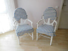  2 x Armlehnstuhl Sessel Stuhl Vintage Shabby Chic Möbel weiß Landhausstil Holz, gebraucht gebraucht kaufen  Lauffen
