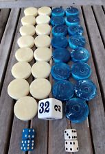 Blue white backgammon for sale  USA