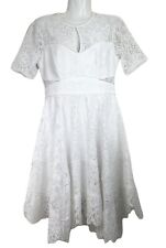 Vestido de renda branco Forever New S 8 fit flare coquetel festa roupa de corrida casamento boho, usado comprar usado  Enviando para Brazil