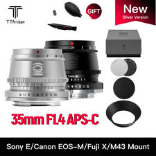 Brukt, TTArtisan 35mm F1.4 APS-C MF Camera Lens For Fuji X Sony Canon RF M43 M/43 Mount til salgs  Frakt til Norway