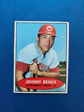 1971 BAZOOKA BASEBALL JOHNNY BENCH CINCINNATI REDS HAND CUT creases VG cond. for sale  Shipping to South Africa