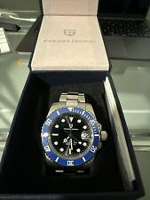 Relógio automático Pagani Design pulseira de ostra submarino "Smurf" mostrador azul comprar usado  Enviando para Brazil