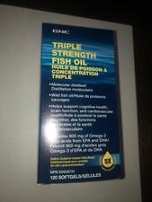 *SELLADO* GNC Aceite de Pescado de Triple Fuerza - 1000 mg de EPA/DHA Omega / 120 cápsulas blandas  segunda mano  Embacar hacia Argentina