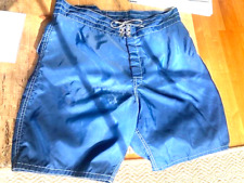 BIRDWELL BEACH BRITCHES TRUNKS-DARK BLUE,PURPLE LINING, PREOWNED-USA MADE-MEDIUM for sale  Shipping to South Africa