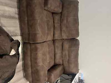 brown leather love seat couch for sale  Raleigh