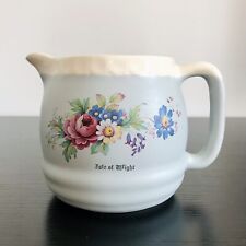 Vintage Floral ‘Isle Of Wight’ Milk Jug - Buckfast Devon Made - c.1970s for sale  Shipping to South Africa