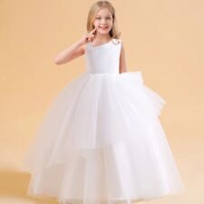 Used, Girls Bridesmaid Party Dresses Elegant Lace Wedding Flower Evening Princess Gown for sale  Shipping to South Africa