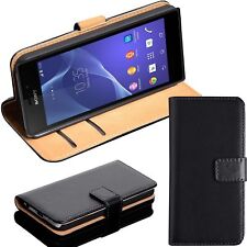 Capa carteira telefone couro real luxo Reino Unido com slot para cartão para celular Sony comprar usado  Enviando para Brazil