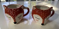 Cute fox mugs for sale  HARROW