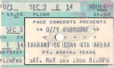 Usado, 1986 Ozzy Osbourne Metallica com esboço de ingresso para concerto Cliff Burton Ft Worth TX comprar usado  Enviando para Brazil
