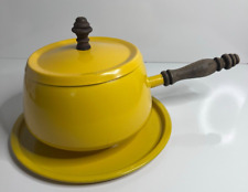 Yellow fondue pot for sale  San Jose