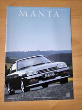 Opel Manta brochure datasheet Opel for sale  Shipping to South Africa