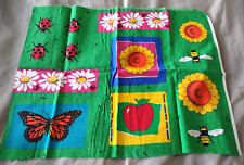 Tecido de costura borboletas flores insetos frutas 17" L x 43" W comprar usado  Enviando para Brazil