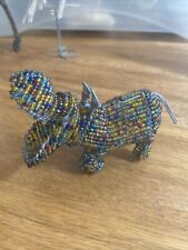 Wire beaded hippo for sale  READING