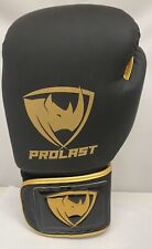 Luva de boxe Prolast LX treinamento somente mão esquerda ouro preto 16 oz gancho e laço comprar usado  Enviando para Brazil