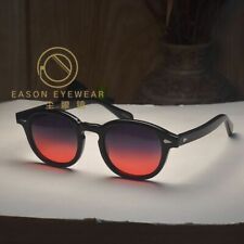 Óculos de sol masculino lente Cabernet Johnny Depp armação de acetato preto lente vermelha degradê comprar usado  Enviando para Brazil