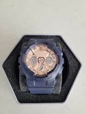 Relógio Casio G-Shock feminino analógico/digital azul marinho/ouro rosa GMAS120MF-2A2 comprar usado  Enviando para Brazil